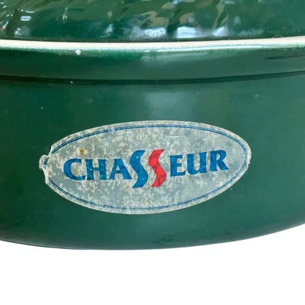 Chasseur French Duck Enameled Cast iron 1.25 QT Casserole baking Dish Green‎